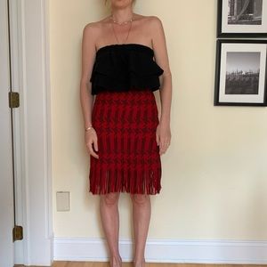 Club Monaco Fringe Skirt